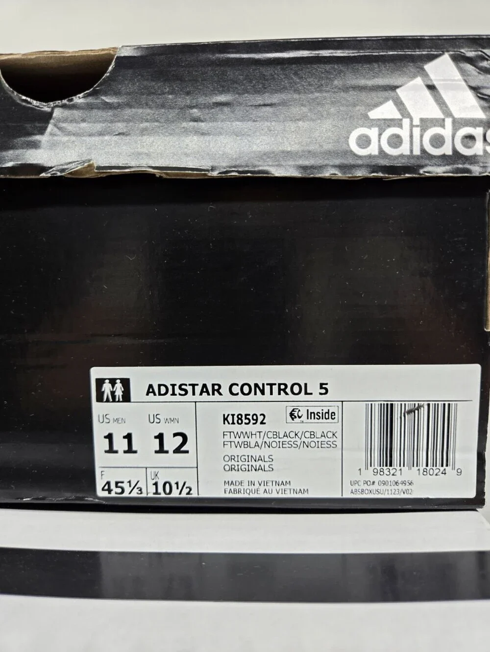 adidas Men's Adistar Control 5 KI8592 Core Black Purple Orange Shoes Size 11